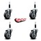 Service Caster 3.5'' Thermoplastic Rubber Wheel Swivel 7/8'' Expanding Stem Caster Set, 4PK SCC-EX20S3514-TPRB-78-4 - alternate 2